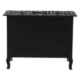Fleur 42" Two Drawer Chest with Floral Horn Inlay by Home Trends & Design at Eve Furniture