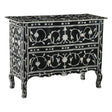 Fleur 42" Two Drawer Chest with Floral Horn Inlay by Home Trends & Design at Eve Furniture