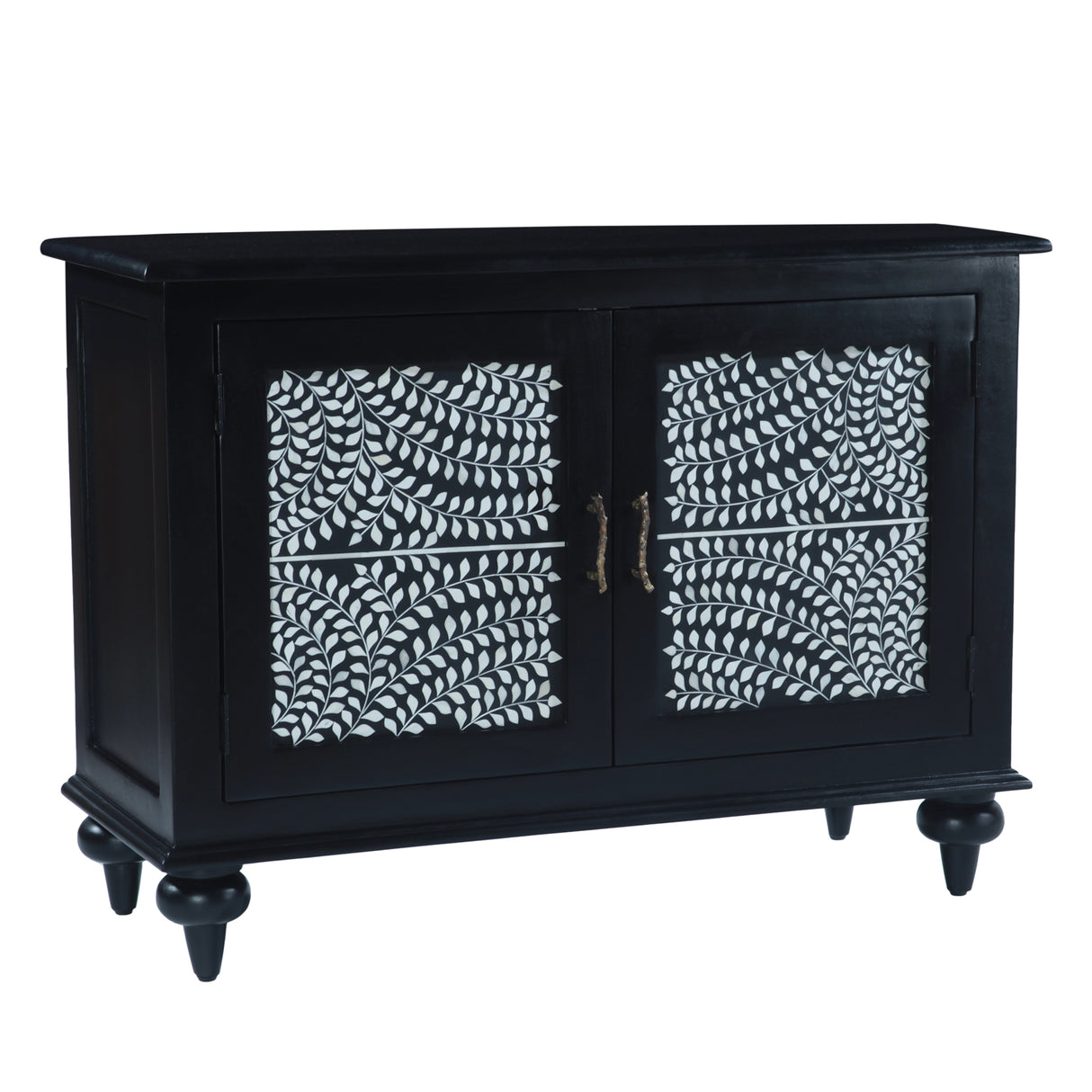 Fleur 50" Two Door Sideboard with Floral Horn Inlay and Wood by Home Trends & Design at Eve Furniture