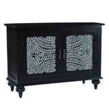 Fleur 50" Two Door Sideboard with Floral Horn Inlay and Wood by Home Trends & Design at Eve Furniture