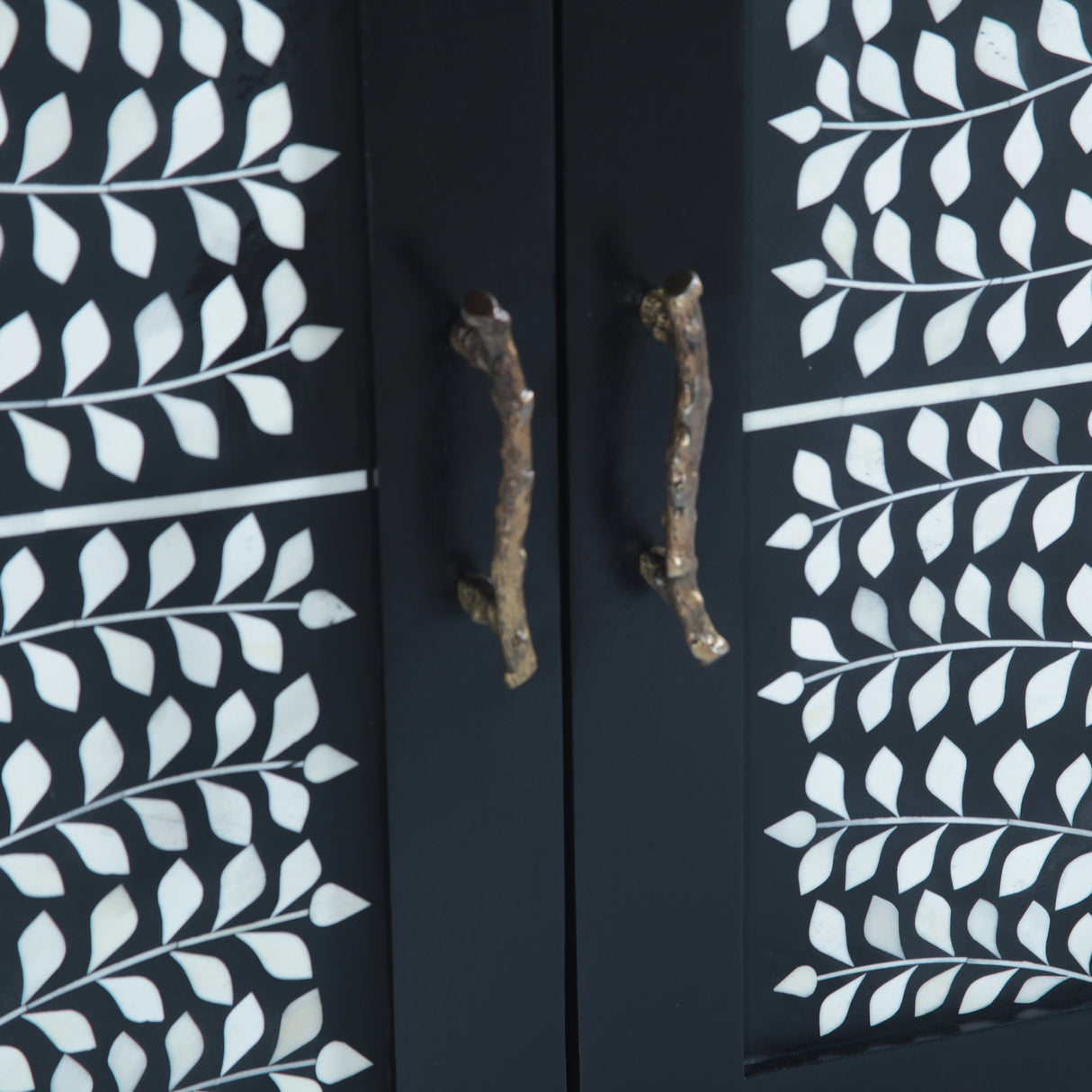Fleur 50" Two Door Sideboard with Floral Horn Inlay and Wood by Home Trends & Design at Eve Furniture