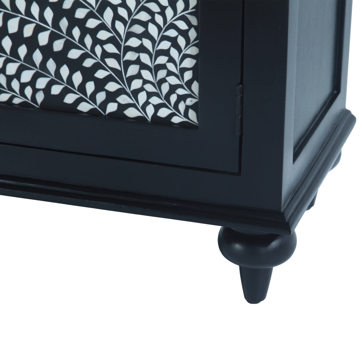 Fleur 50" Two Door Sideboard with Floral Horn Inlay and Wood by Home Trends & Design at Eve Furniture