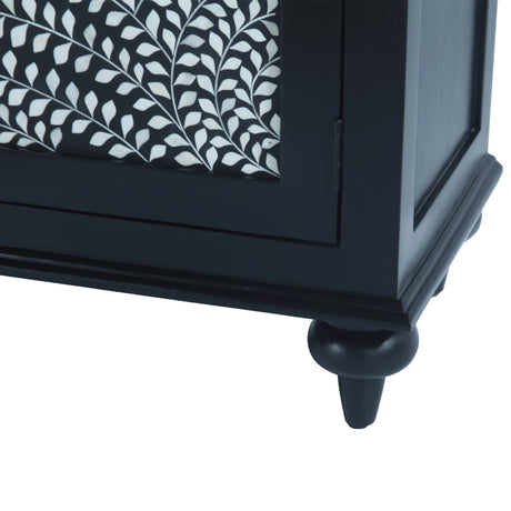 Fleur 50" Two Door Sideboard with Floral Horn Inlay and Wood by Home Trends & Design at Eve Furniture
