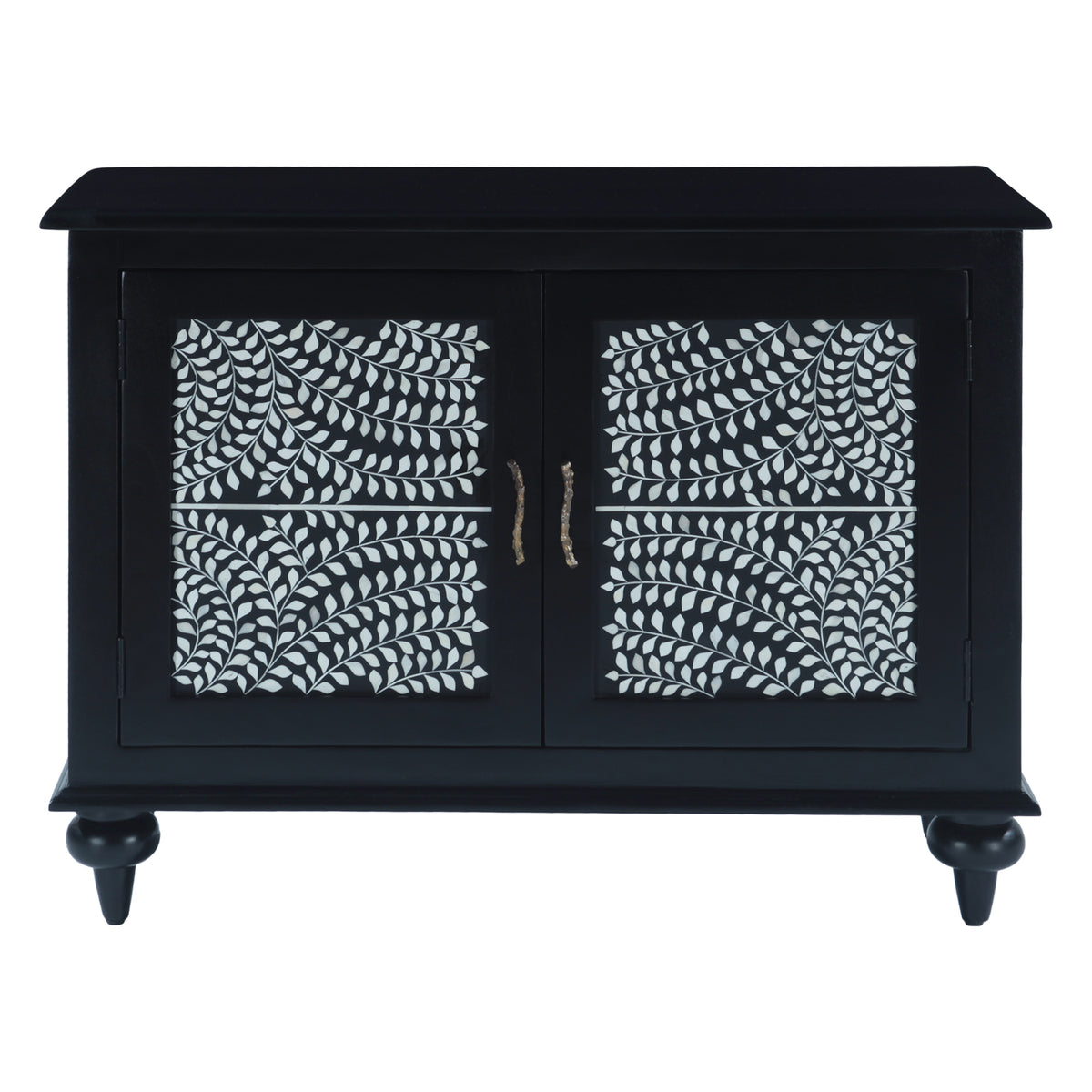 Fleur 50" Two Door Sideboard with Floral Horn Inlay and Wood by Home Trends & Design at Eve Furniture