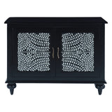 Fleur 50" Two Door Sideboard with Floral Horn Inlay and Wood by Home Trends & Design at Eve Furniture