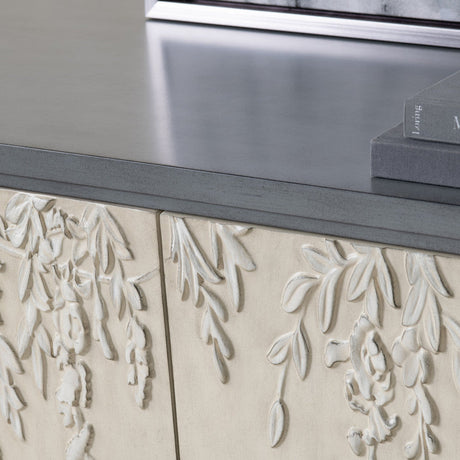 Fleur Blue/Cream Six-Door Sideboard by Crestview at Eve Furniture