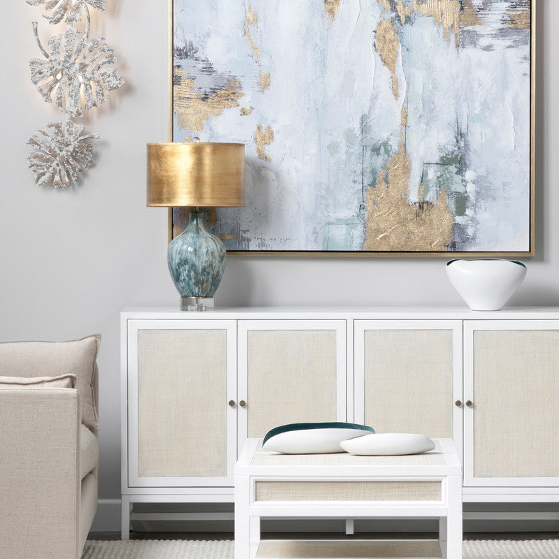Fleur Grey/Gold Table Lamp by Crestview at Eve Furniture