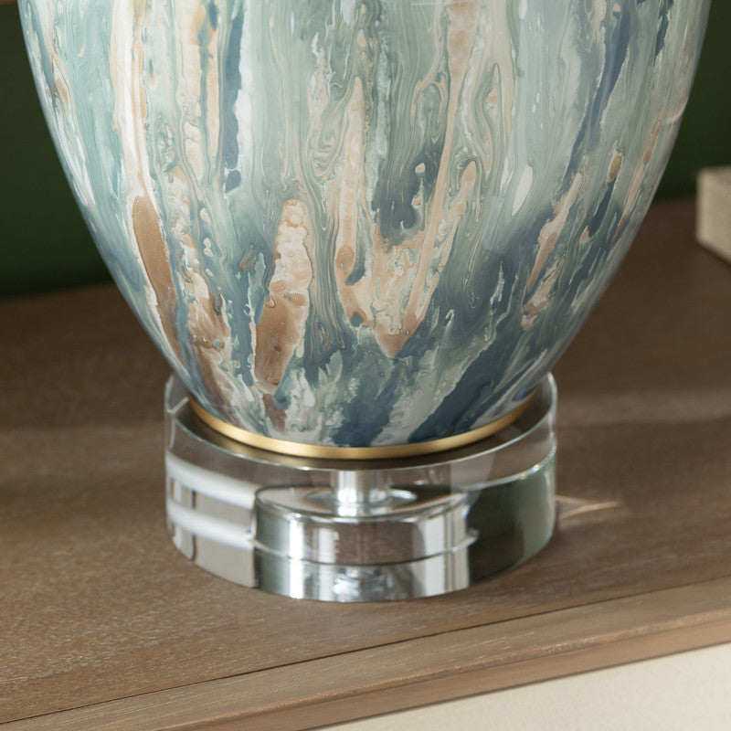 Fleur Grey/Gold Table Lamp by Crestview at Eve Furniture