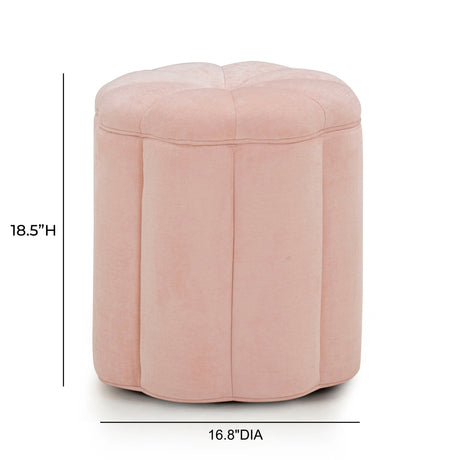Fleur Textured Velvet Storage Ottoman by TOV Furniture at Eve Furniture