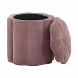 Fleur Textured Velvet Storage Ottoman by TOV Furniture at Eve Furniture