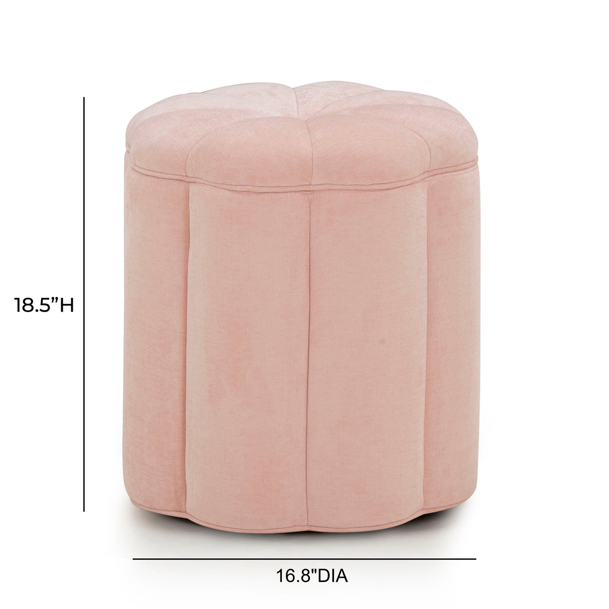 Fleur Textured Velvet Storage Ottoman by TOV Furniture at Eve Furniture