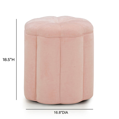 Fleur Textured Velvet Storage Ottoman by TOV Furniture at Eve Furniture