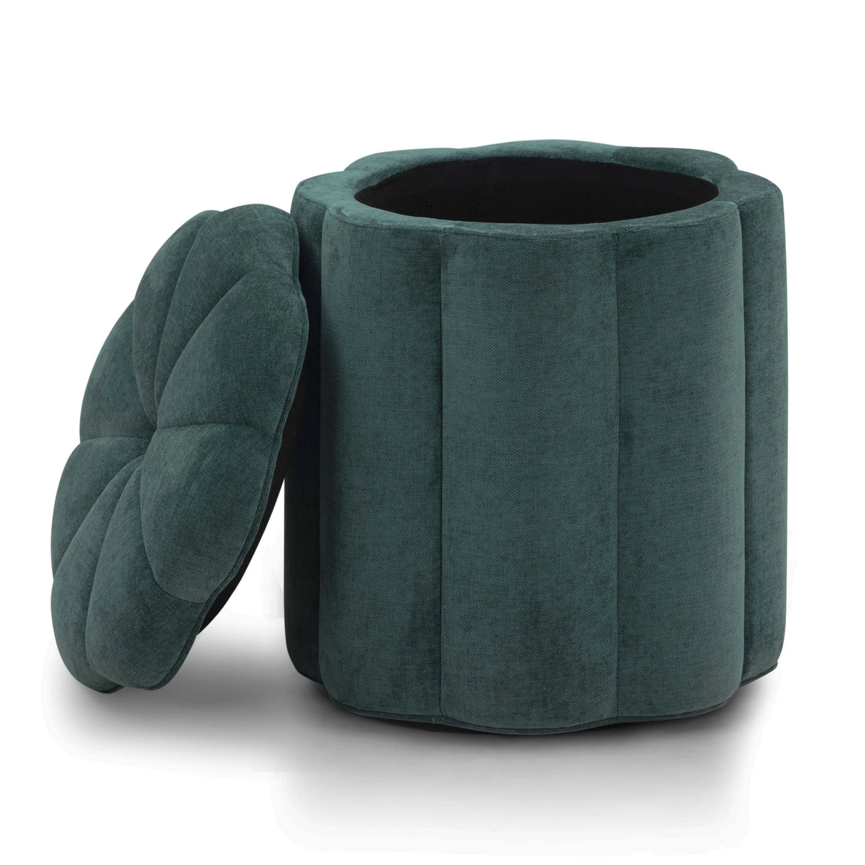 Fleur Textured Velvet Storage Ottoman by TOV Furniture at Eve Furniture