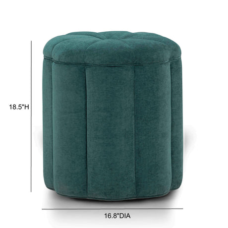 Fleur Textured Velvet Storage Ottoman by TOV Furniture at Eve Furniture