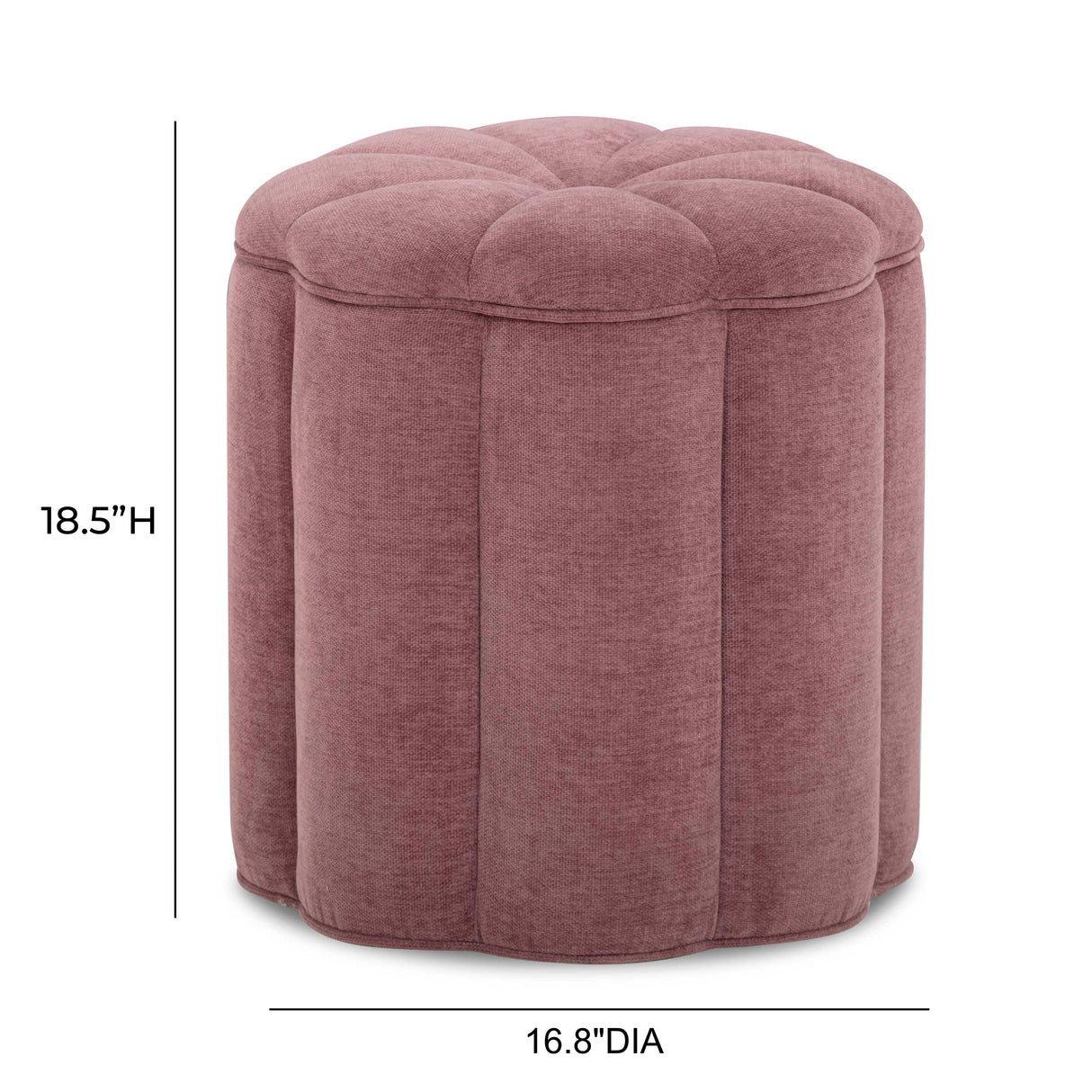 Fleur Textured Velvet Storage Ottoman by TOV Furniture at Eve Furniture