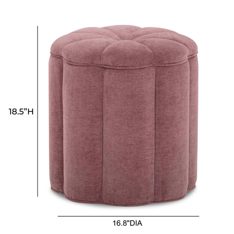 Fleur Textured Velvet Storage Ottoman by TOV Furniture at Eve Furniture