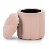 Fleur Textured Velvet Storage Ottoman by TOV Furniture at Eve Furniture