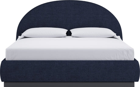 Flex Blue Jeans Chenille Full Upholstered Bed by Modus Furniture at Eve Furniture