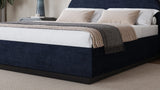 Flex Blue Jeans Chenille King Upholstered Bed