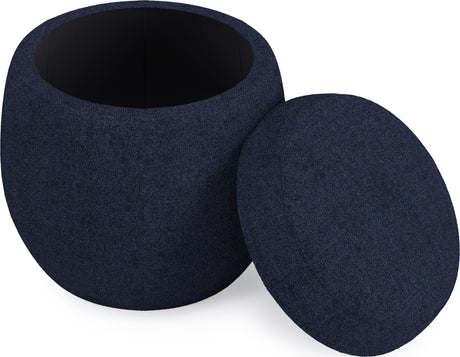 Flex Blue Jeans Upholstered Ottoman by Modus Furniture at Eve Furniture