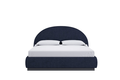 Flex Eastern King Upholstered Bed in Blue Jeans Chenille by Modus Furniture at Eve Furniture