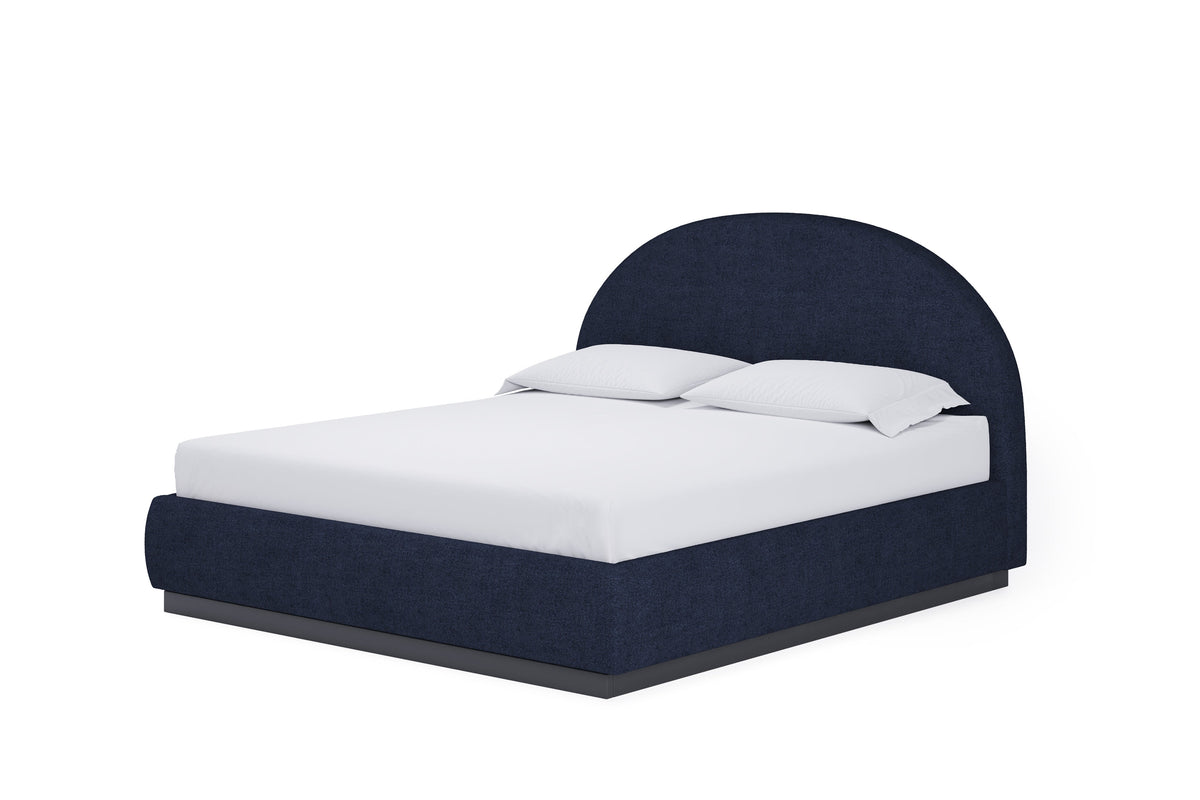Flex Eastern King Upholstered Bed in Blue Jeans Chenille by Modus Furniture at Eve Furniture