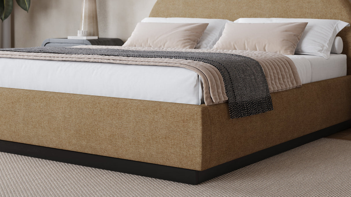 Flex Eastern King Upholstered Bed in Porcini Chenille by Modus Furniture at Eve Furniture