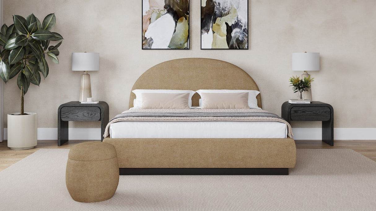 Flex Porcini Full Upholstered Bed by Modus Furniture at Eve Furniture