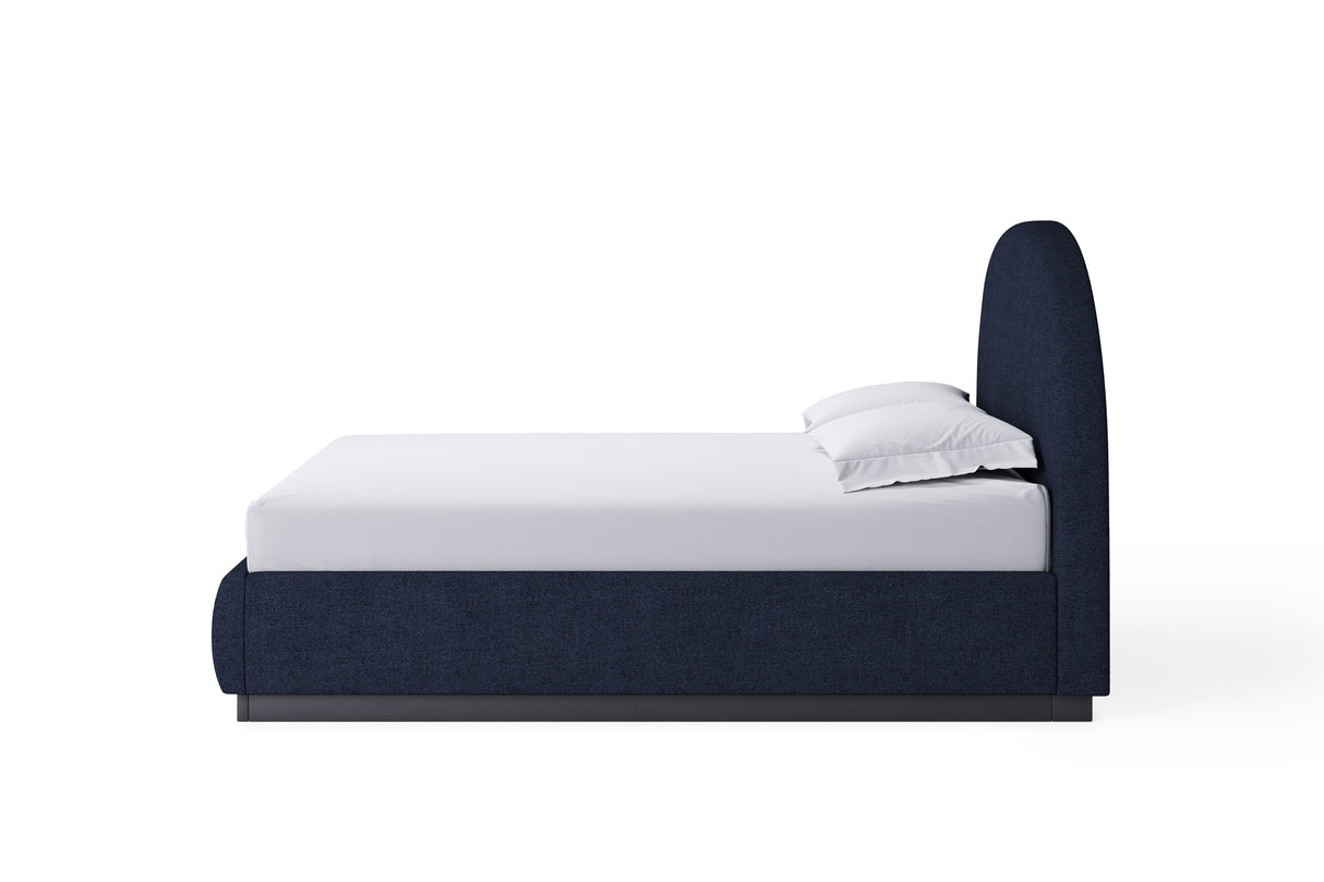 Flex Queen Upholstered Bed in Blue Jeans Chenille by Modus Furniture at Eve Furniture