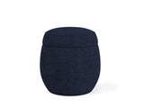 Flex Upholstered Ottoman in Blue Jeans Chenille by Modus Furniture at Eve Furniture