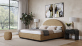 Flex Upholstered Ottoman in Porcini Chenille by Modus Furniture at Eve Furniture