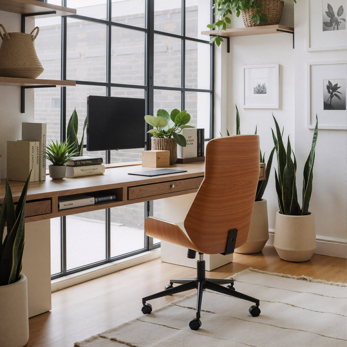 Flex White High Back Office Chair by Zuomod at Eve Furniture