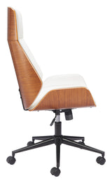 Flex White High Back Office Chair by Zuomod at Eve Furniture