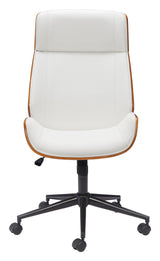 Flex White High Back Office Chair by Zuomod at Eve Furniture