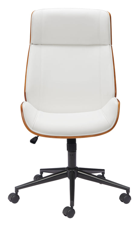 Flex White High Back Office Chair by Zuomod at Eve Furniture