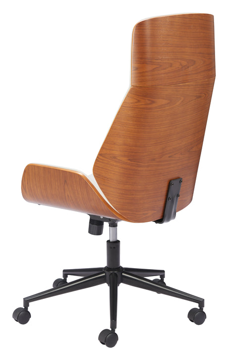 Flex White High Back Office Chair by Zuomod at Eve Furniture