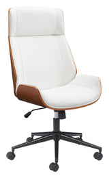 Flex White High Back Office Chair by Zuomod at Eve Furniture