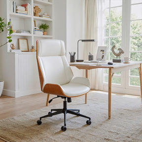 Flex White High Back Office Chair by Zuomod at Eve Furniture