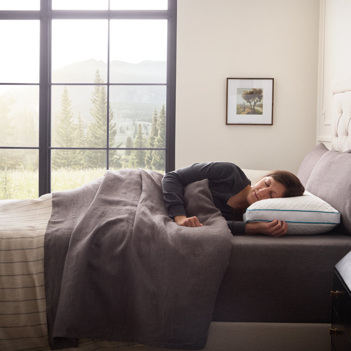 FlexFill + HyperChill White King Shoulder Cutout Pillow by Malouf at Eve Furniture