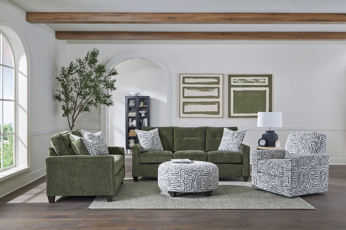 Flexi Comfort Olive Sofa & Loveseat by Happy Homes at Eve Furniture