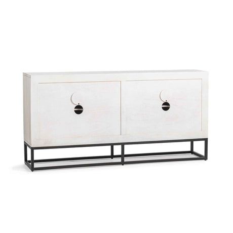 Flint 4 Door Cabinet - Coastal White by Classic Home at Eve Furniture