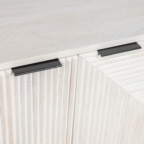 Flint 4 Door Cabinet - Coastal White by Classic Home at Eve Furniture