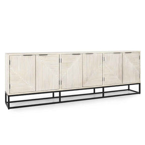 Flint 6 Door Cabinet - Coastal White by Classic Home at Eve Furniture