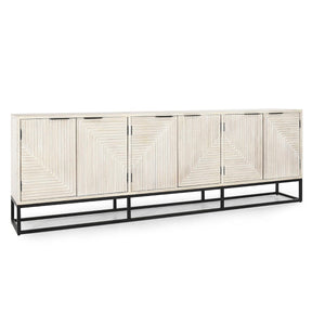 Flint Coastal White 6 Door Cabinet by Classic Home at Eve Furniture