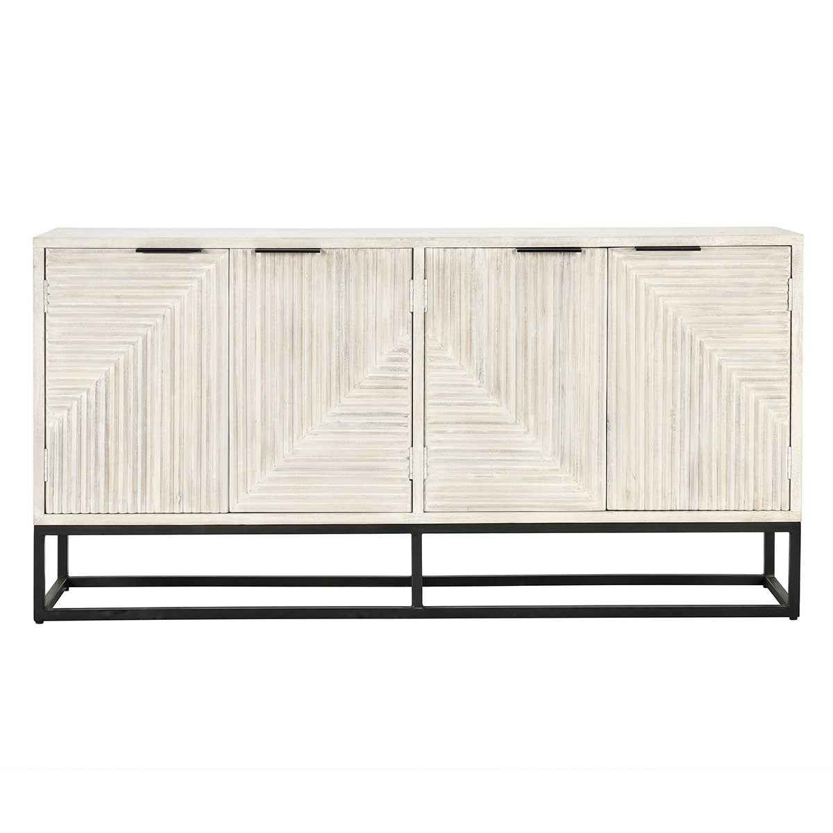 Flint Coastal White 4 Door Cabinet by Classic Home at Eve Furniture