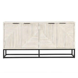 Flint Coastal White 4 Door Cabinet by Classic Home at Eve Furniture