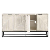 Flint Coastal White 4 Door Cabinet by Classic Home at Eve Furniture