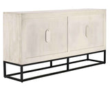 Flint Coastal White 4 Door Cabinet by Classic Home at Eve Furniture