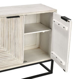 Flint Coastal White 4 Door Cabinet by Classic Home at Eve Furniture