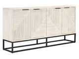 Flint Coastal White 4 Door Cabinet by Classic Home at Eve Furniture